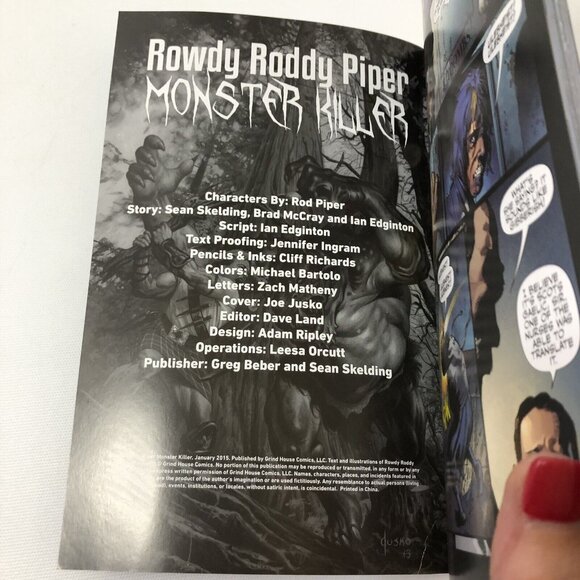 Rowdy Roddy Piper Monster Killer Grind House Comics Graphic Novel Comic Book - Picture 5 of 10
